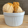 Caramel flavored high protein ice cream. Healthy dessert alternative.